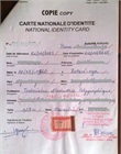 Copie certifiée conforme de la carte nationale d'identité